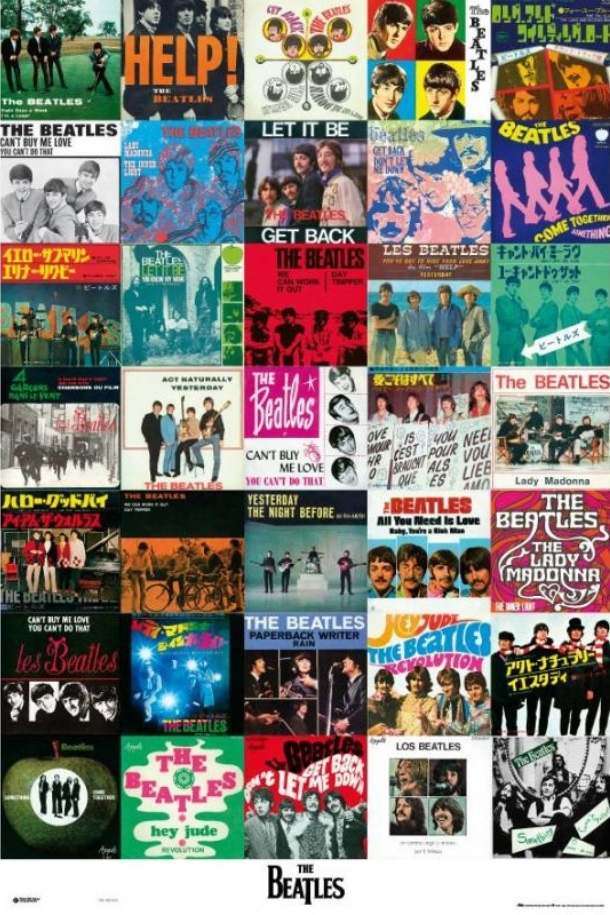 The Beatles Greatest Singles Poster
