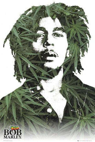 Bob Marley Canabis Pop Art Poster - Poster only