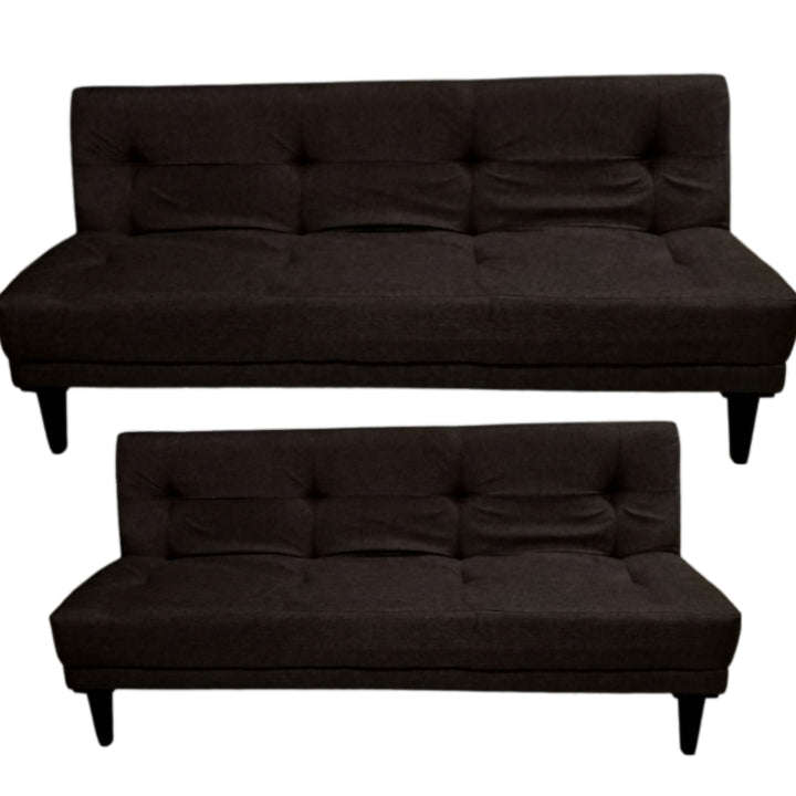 Sleek Sleeper Couch - Black Spaza Suede / Single