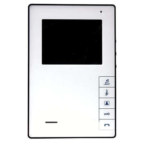 Video Indoor Monitor with Power Adaptor 4 White