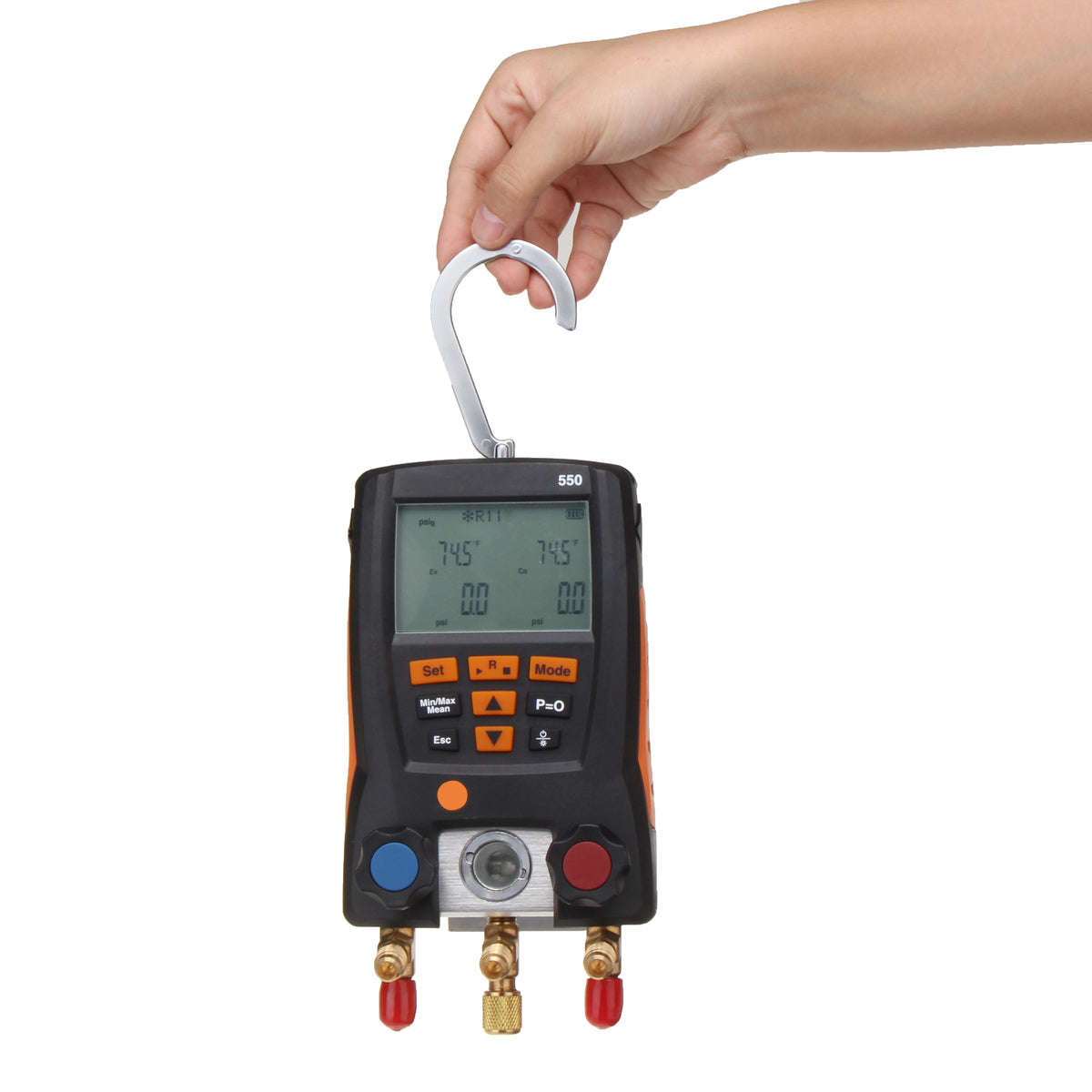 Testo 550 Electronic Refrigerant Meter Temperature Tester Digital Manifold Kit Tester for 0563 1550