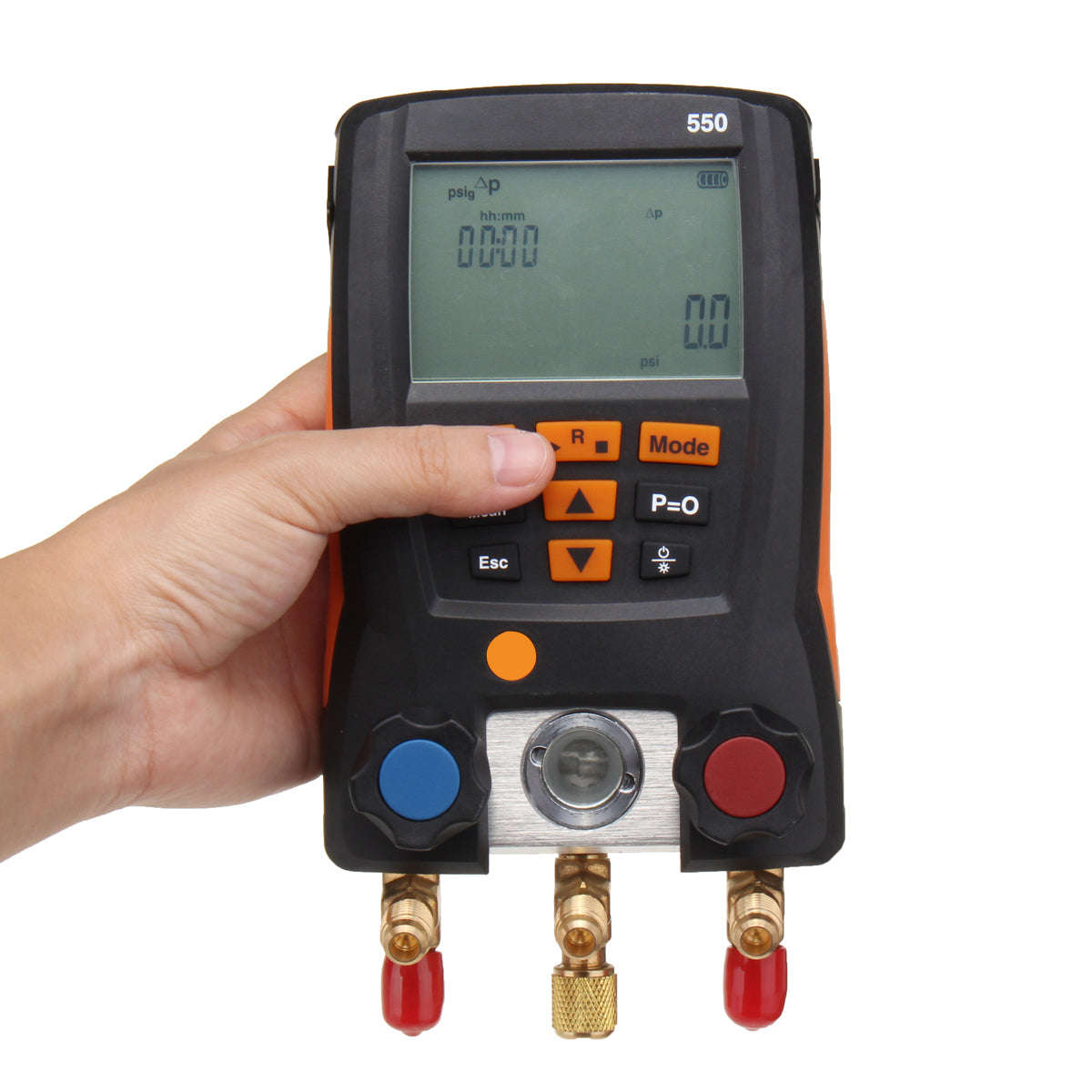 Testo 550 Electronic Refrigerant Meter Temperature Tester Digital Manifold Kit Tester for 0563 1550