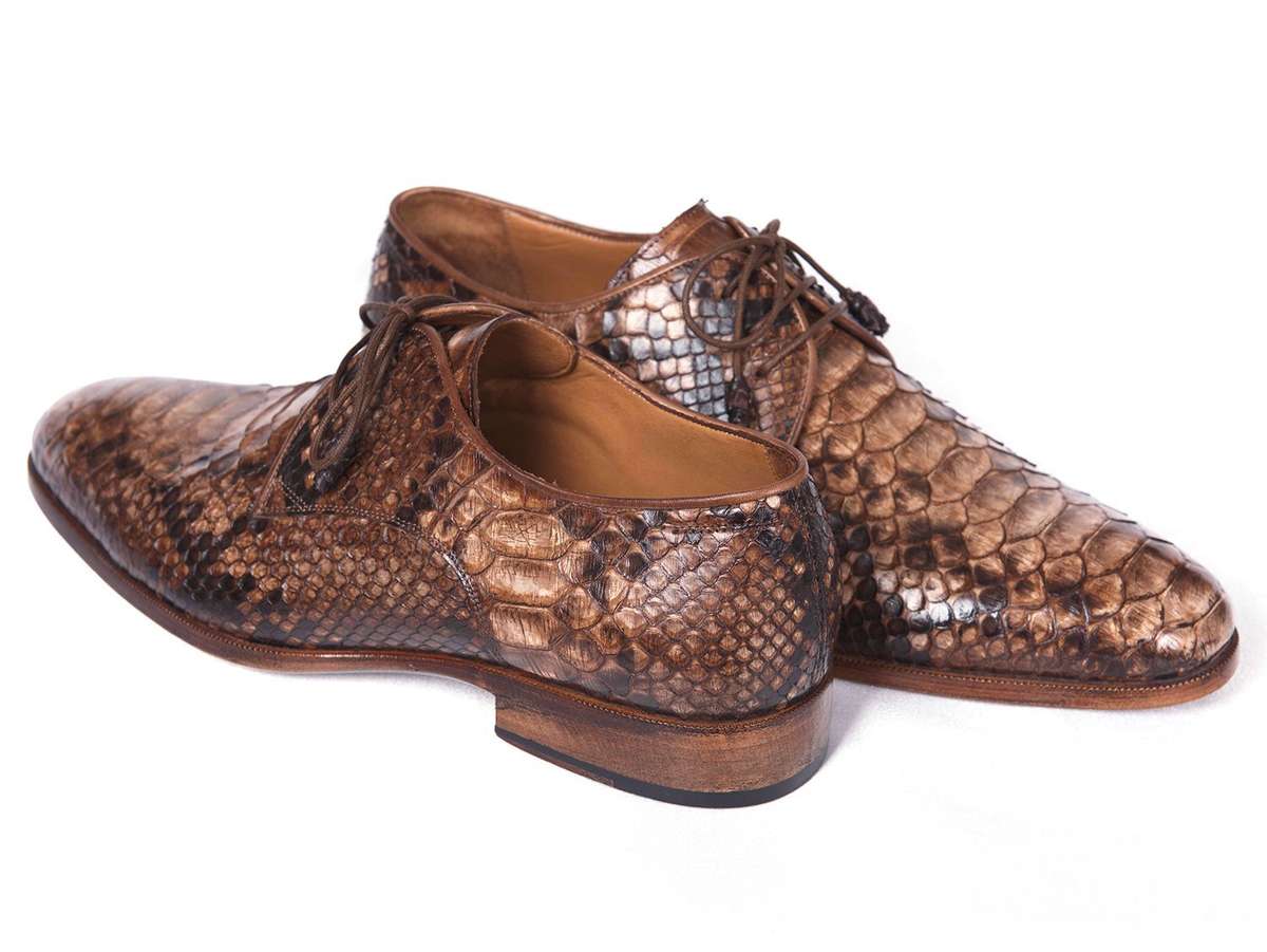Paul Parkman Brown Genuine Python Derby Shoes (ID#0787BRW) - '-----