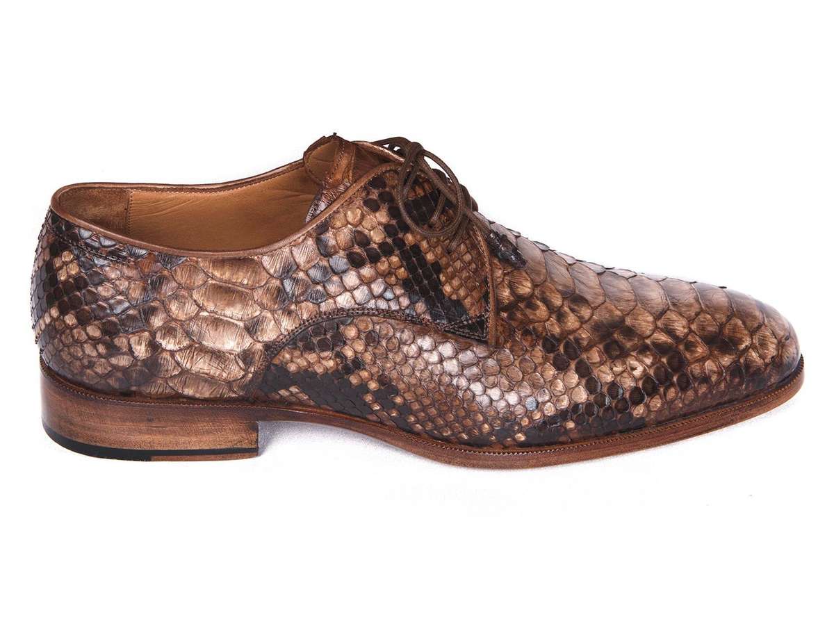 Paul Parkman Brown Genuine Python Derby Shoes (ID#0787BRW) - '-----