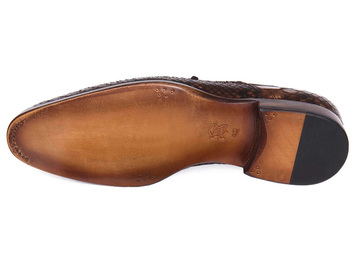 Paul Parkman Brown Genuine Python Derby Shoes (ID#0787BRW) - '-----