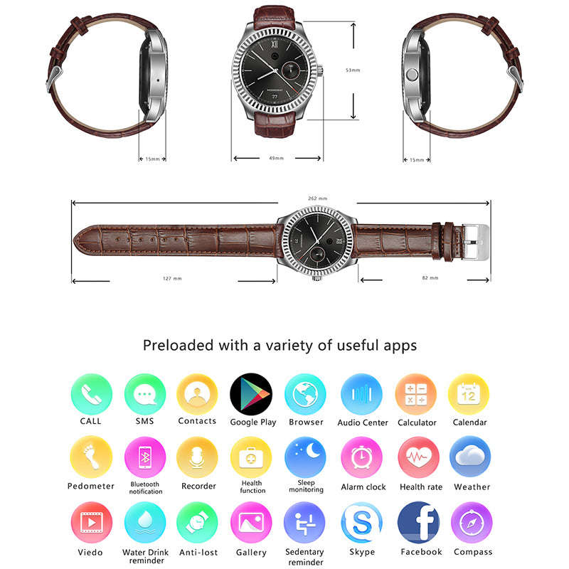 No.1 D7 Bluetooth Watch Phone (Silver)