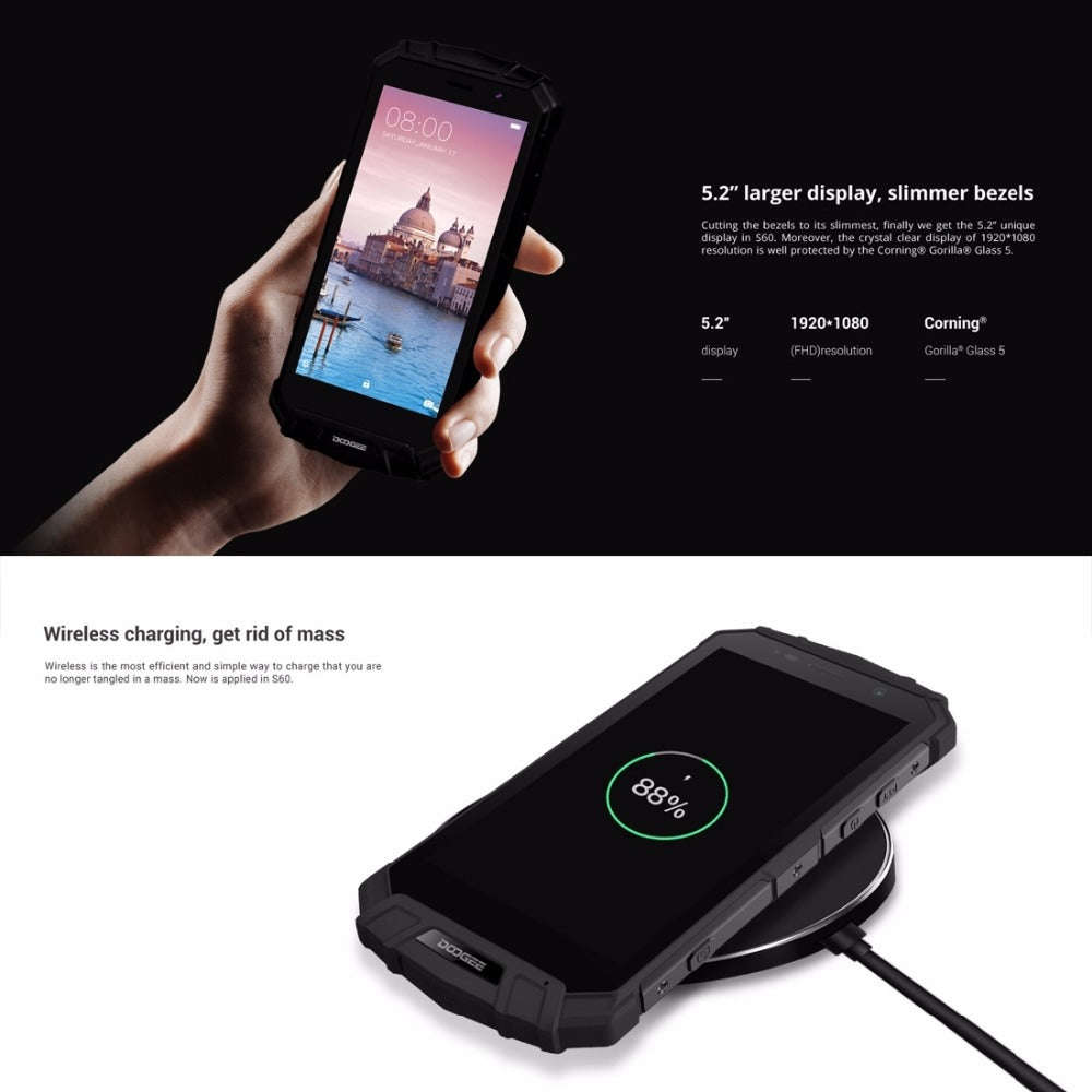 Doogee S60 Rugged Android Phone (Black)