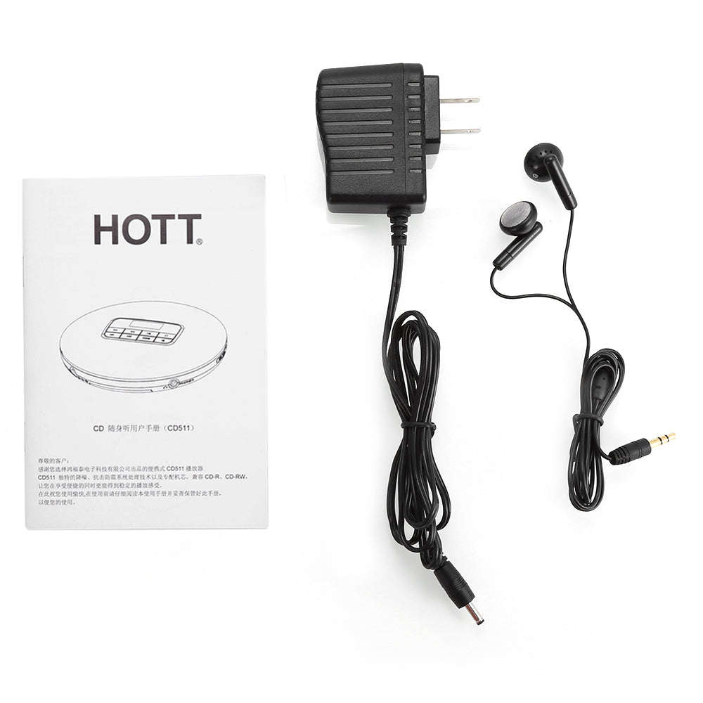 HOTT CD511 Mini Portable Hifi Audio CD Player With Display