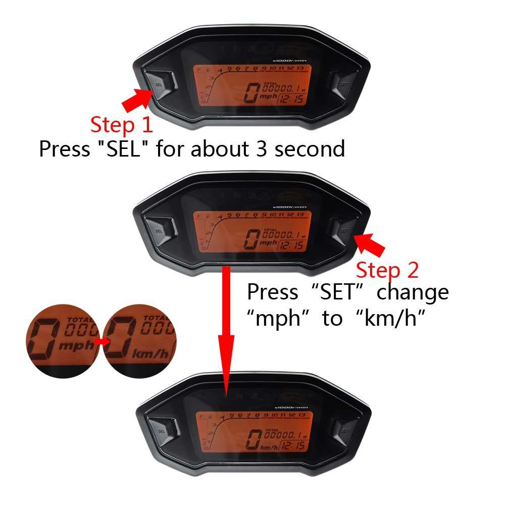 Universal Digital Motorcycle Odometer