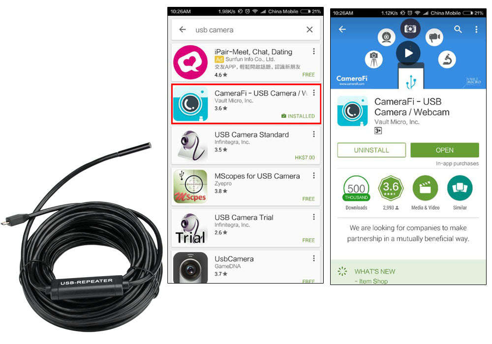 10 Meter Smartphone Endoscope
