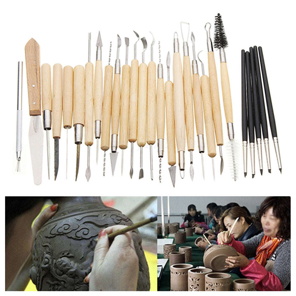 27pcs Professional Clay and Pottery Sculpture Tool Set