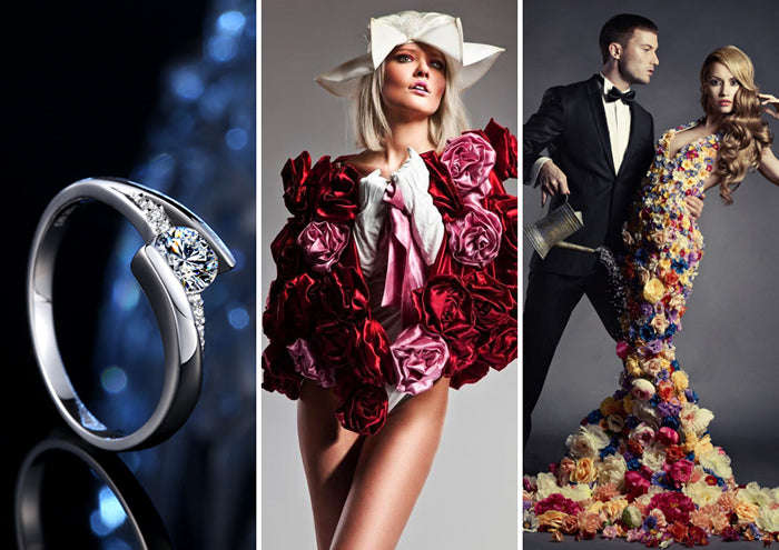 YINHED 100% Pure 925 Sterling Silver Ring Set with 0.5 ct CZ - 5