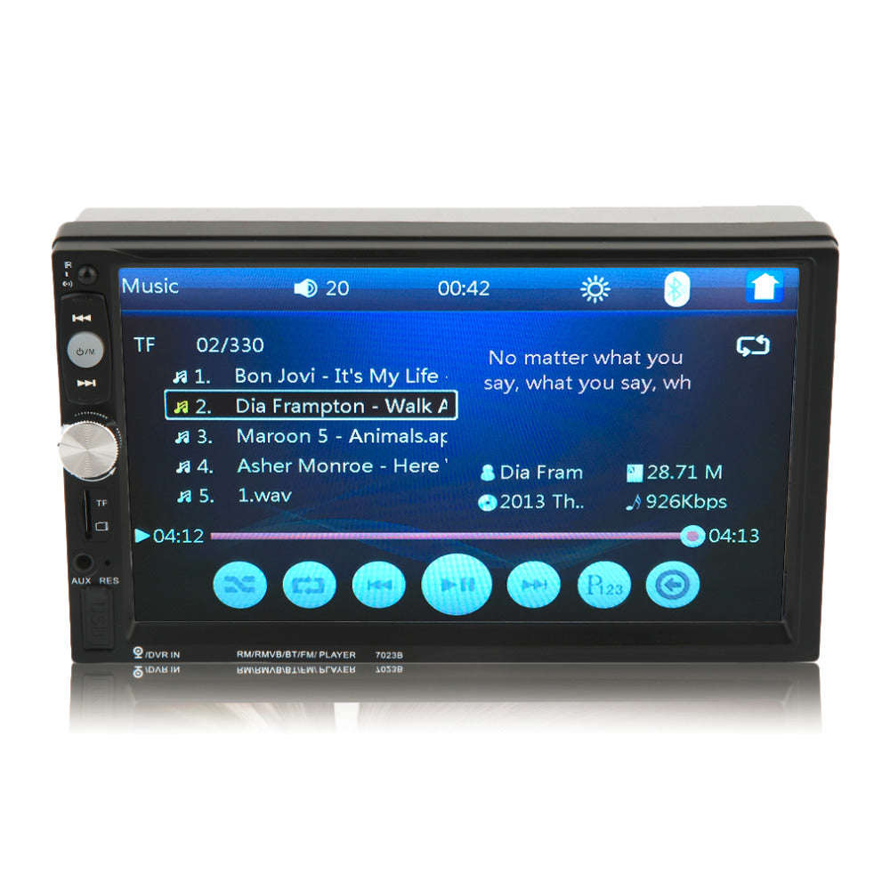 High Quality 7023B Auto Car Double Din Car DVD Player 7 Inch Touch Screen Media Radio Bluetooth P...