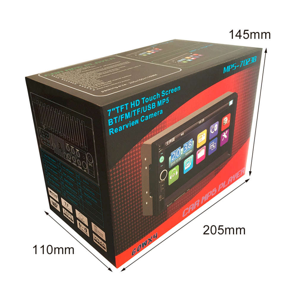 High Quality 7023B Auto Car Double Din Car DVD Player 7 Inch Touch Screen Media Radio Bluetooth P...