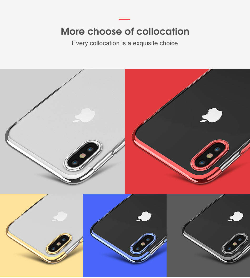 FLOVEME Phone Case For iPhone X 7 8 6 6s - Grace Black / China / For iPhone X