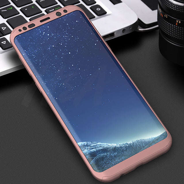 360 Degree Full Cover Phone Case For Samsung S8 Plus Note 8 S7 Edge S7 - Red / For Samsung S7 Edge