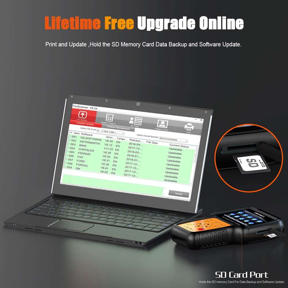 FOXWELL NT650 OBD2 Diagnostic Tool for VW BMW Audi - Swedish