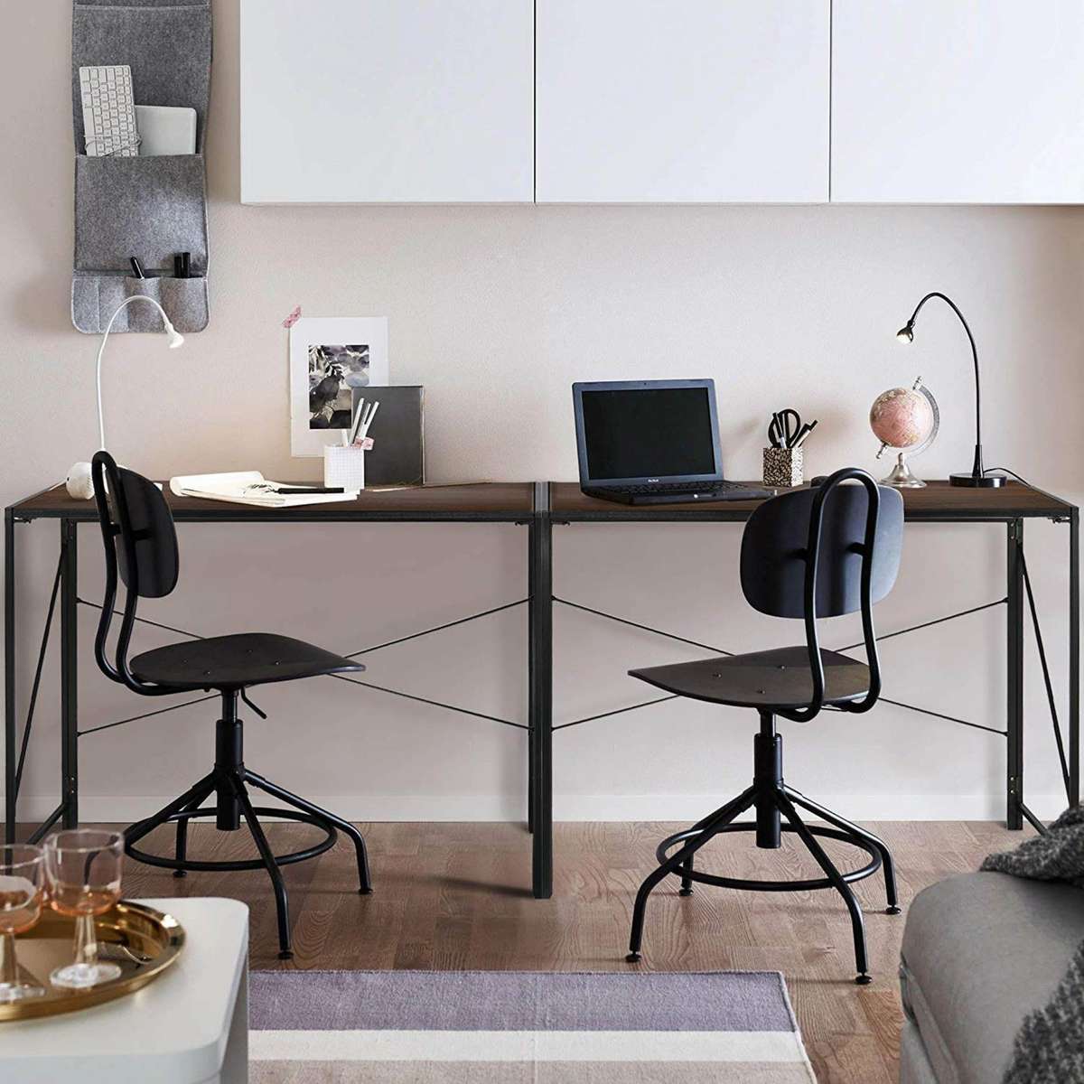 Harper Desk for Home Office and Study, Folding and No Assembly