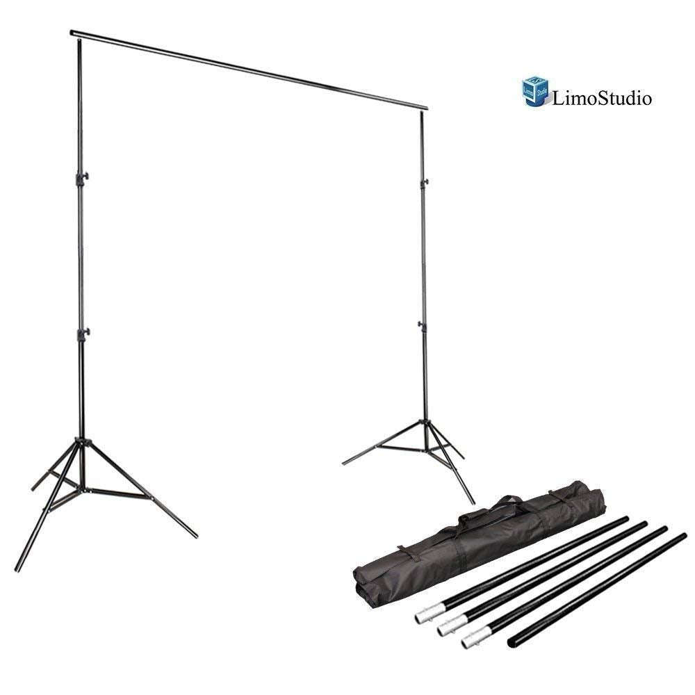 LimoStudio Photo Video Studio 10Ft Adjustable Muslin Background Backdrop Support System Stand,