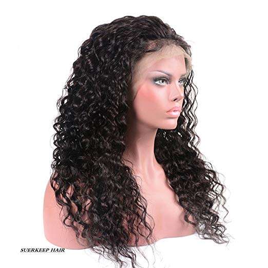 Suerkeep 8A Water Wave Virgin Brazilian Lace Front Wigs 150% Density Remy Weave Human Hair Lace F...