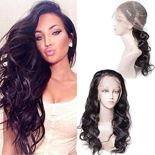 Maxine 360 Lace Frontal Wig 130% Density Swiss Lace Human Hair Wigs For Black Women Body Wave 360...