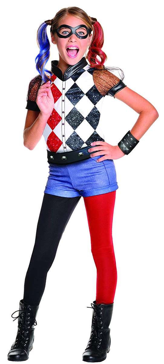 DC Girls Harley Quinn Deluxe Costume (Size: L) 8 to 10 years
