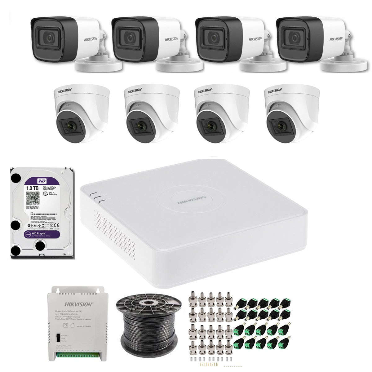 Hikvision 8 Channel CCTV Complete Kit - New Model