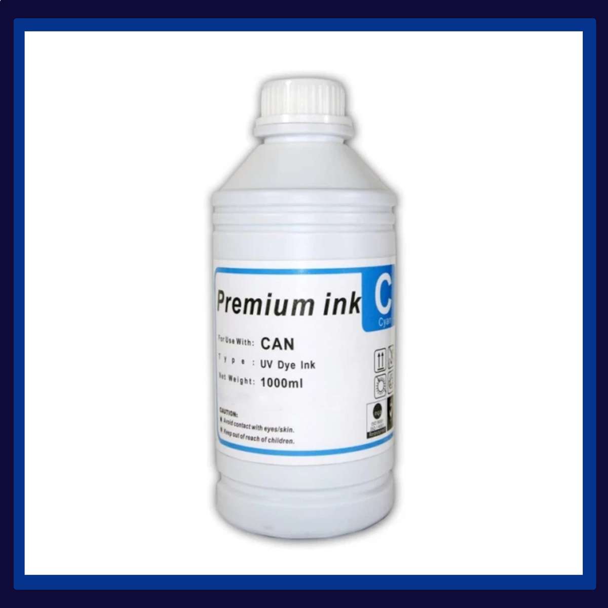 Refill ink 1 Litre Cyan - Compatible with Canon