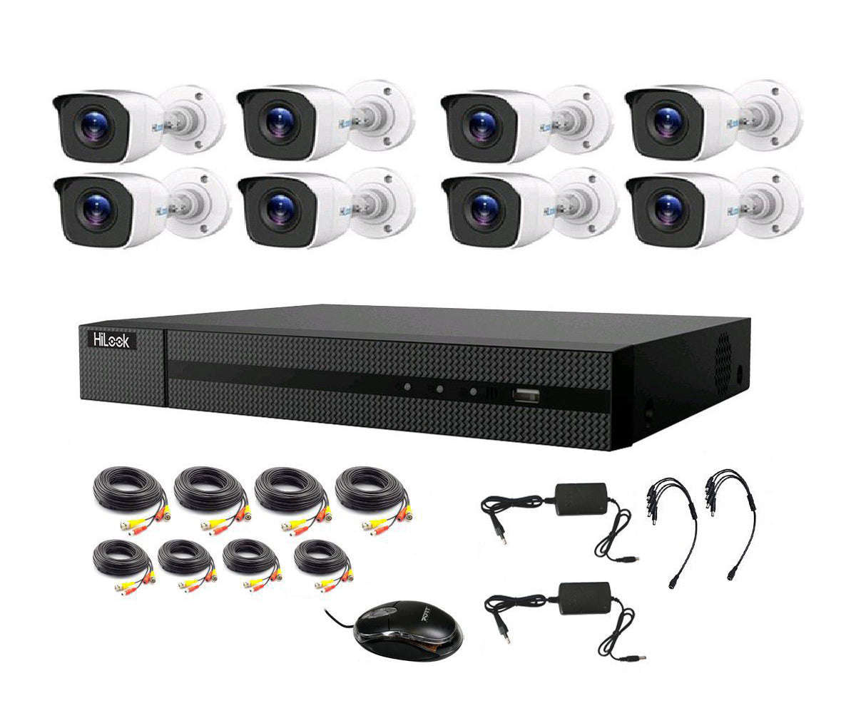 Hilook 720P 8CH DIY CCTV Kit - 8 x Bullet Cameras