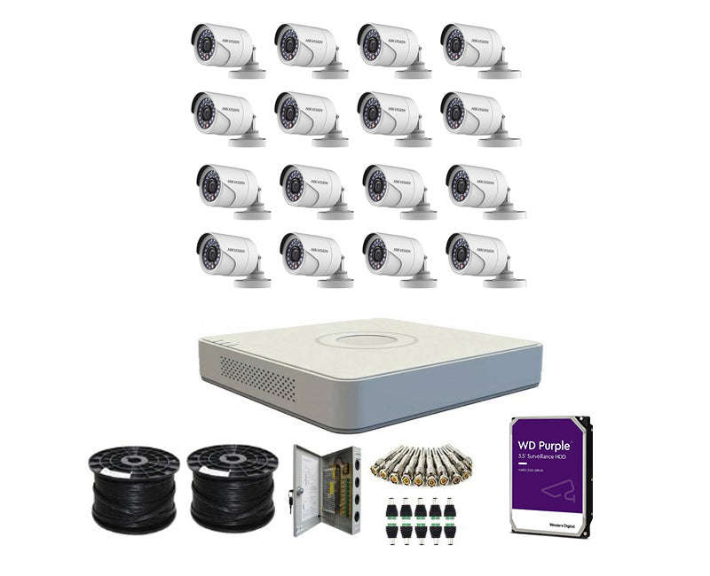 Hikvison TurboHD 1080p 16 Channel CCTV Kit with 2TB Surveillance HDD