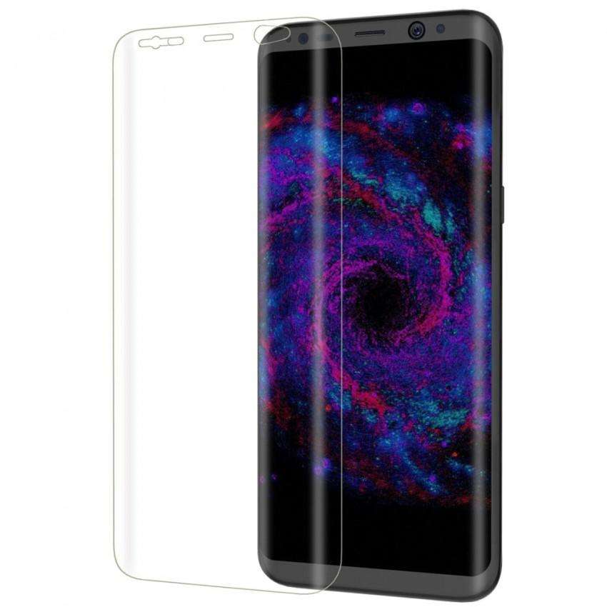 Tempered Glass 3D pentru Samsung Note 8 Clear + Cover Sam Note 8 Burgundy - Black / TLLBUN86