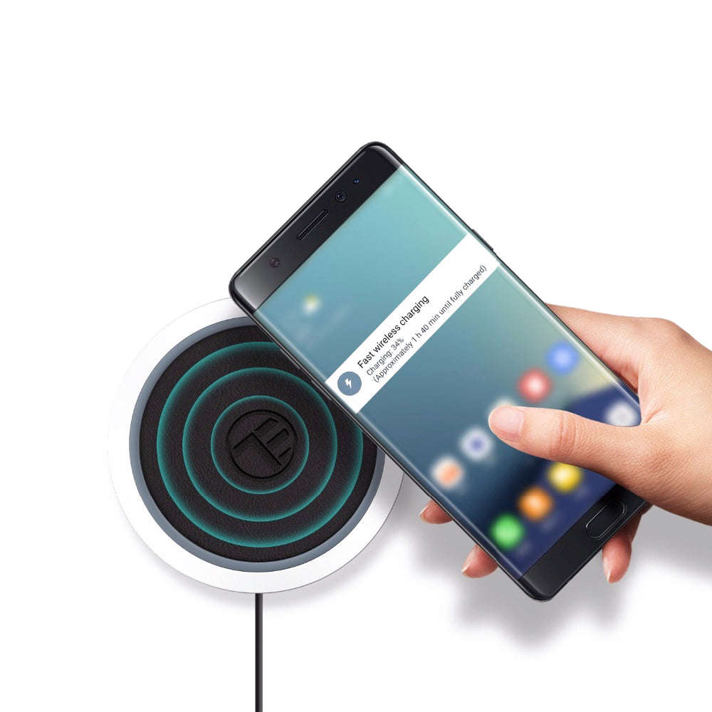 Tellur Qi Wireless Fast Charging Pad 10W Slim Leather 1.8A Black - Black / TLL151131 / 5.95E+12