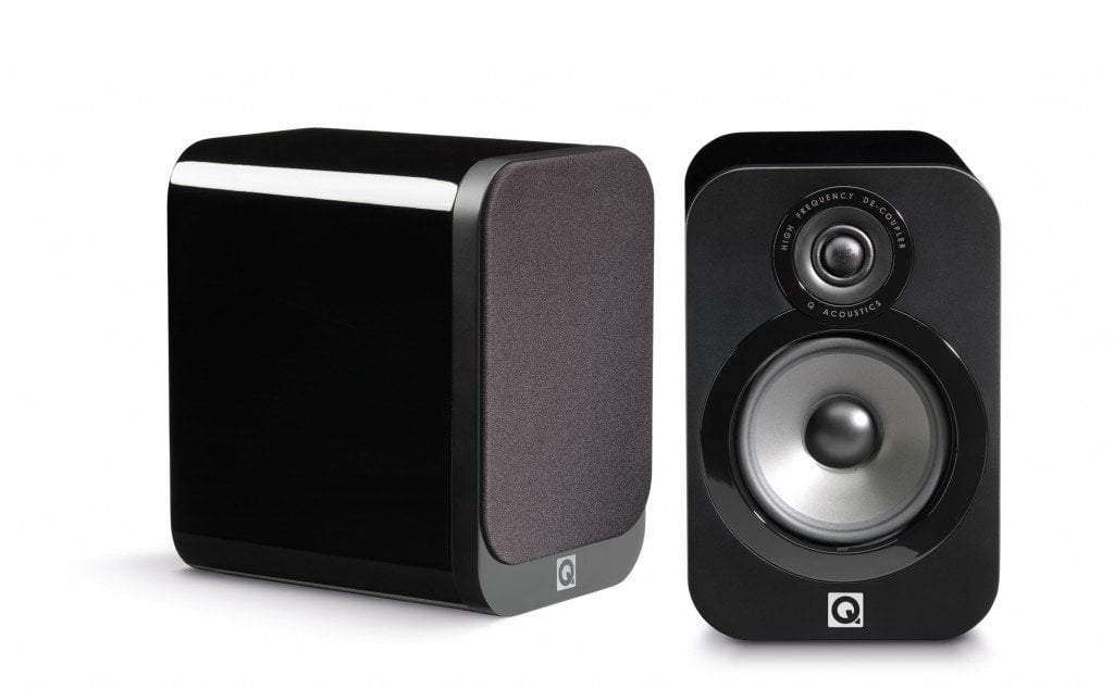 Q Acoustics 3010 Bookshelf Speaker - Pair - Black Lacquer