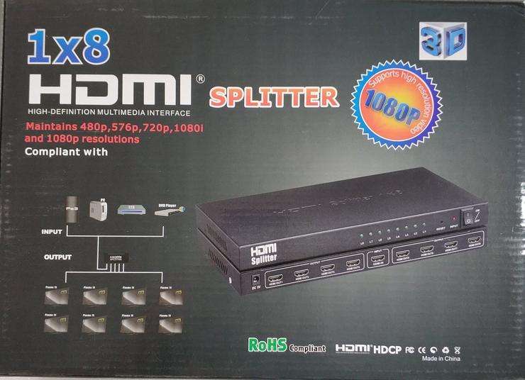 ANDOWL 8 PORT HDMI SPLITTER 1080P