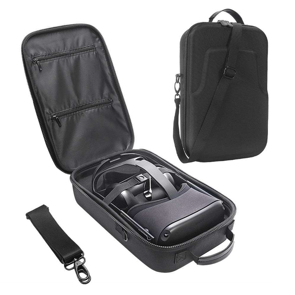 HIJIAO Hard Travel Case for Oculus Quest 2 & Quest (2019) VR Gaming Headset - Black