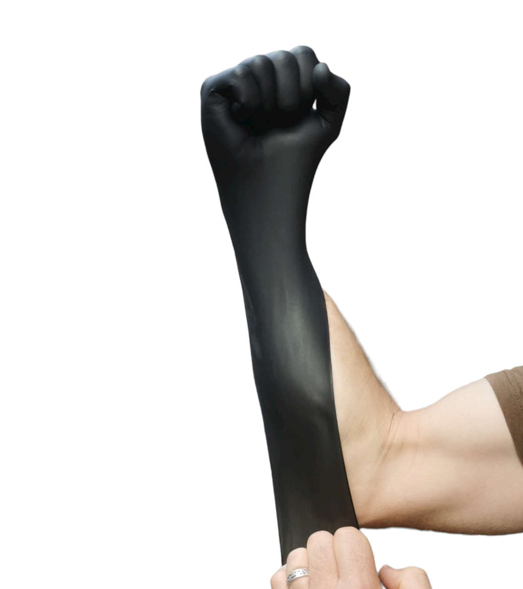 Tuff Glove - Heavy Duty Disposable Powder Free Nitrile Gloves - Pack of Fifty Gloves / 25 Pairs