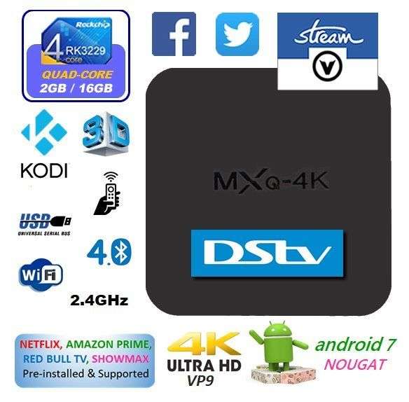 MXQ 4K Ultra HD Android tv box