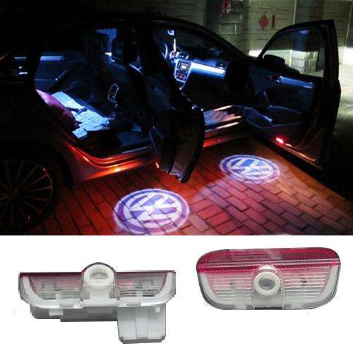 2Pcs Car Door Welcome Auto 12V LED Projector Light Laser 3D Shadow Light for VW Logo Ghost Lamp A...