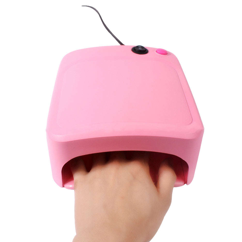 36W UV Lamp Light Nail Dryer Manicure Gel With Timer - Pink