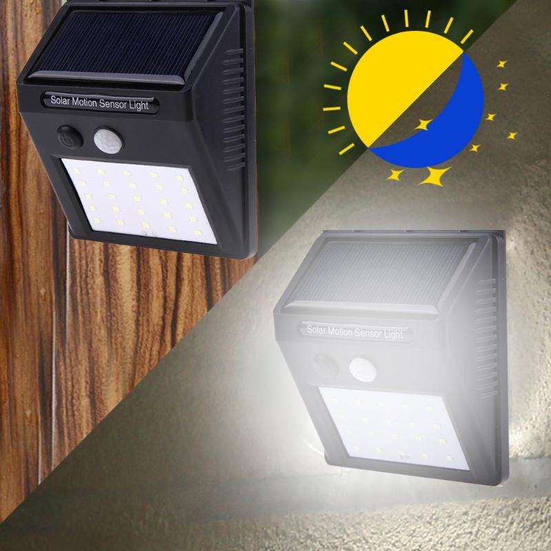 Solar Power 25LEDs Motion Sensor Waterproof Yard Wall Light Outdoor Garden Security Night Lamp En...