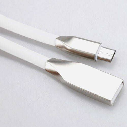 Zinc Alloy Micro USB Cable Sync Data and Fast Charging Noodle Cable - pink / Type-C