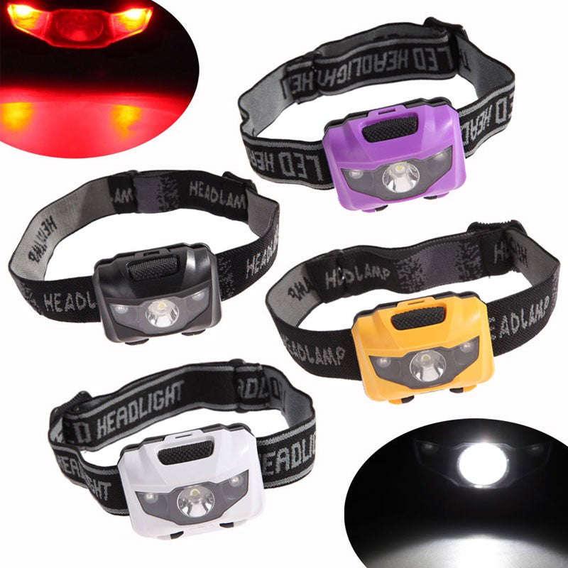 3W Lightweight LED Headlamp Headlight Flashlight Head Light Lamp Camping Hiking - silver