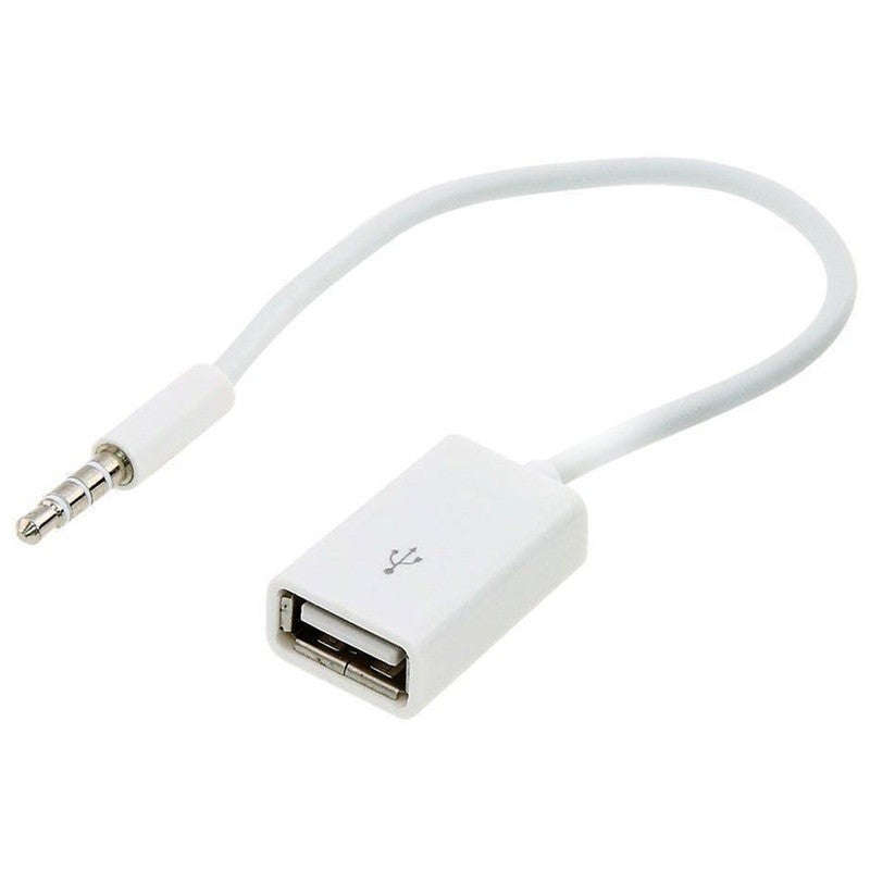 Male AUX Audio Plug Jack To USB 2.0 Female Converter Cord Cable Car MP3