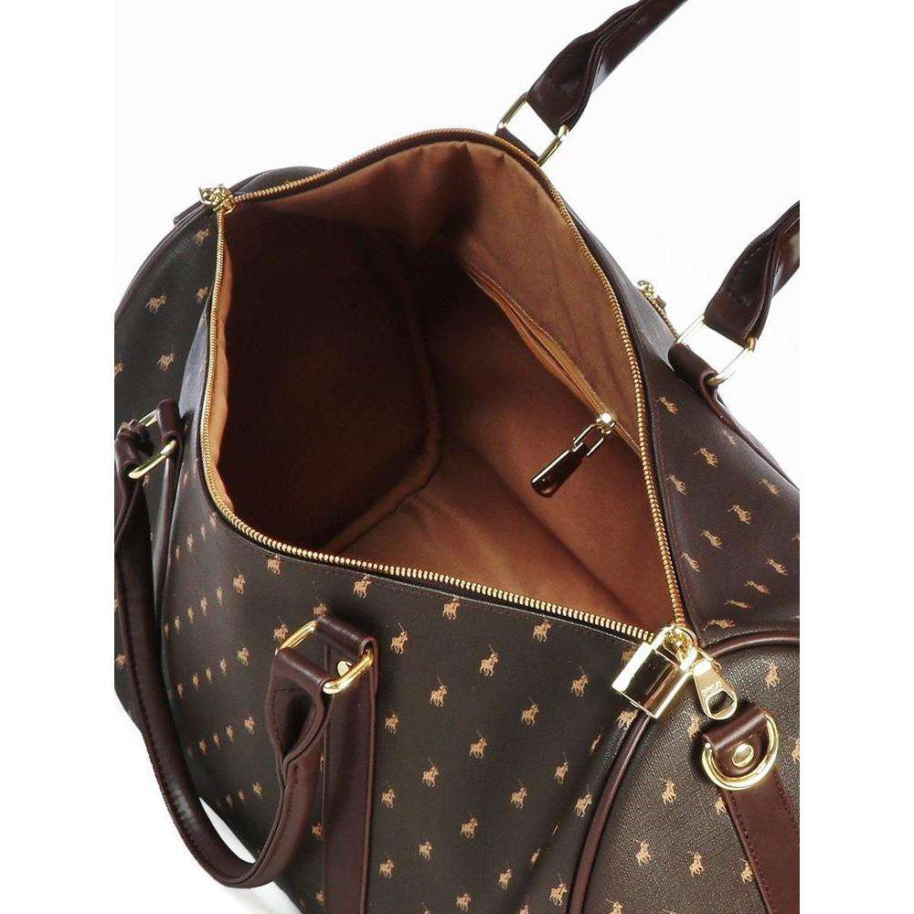 Polo Iconic Travel Small 45cm Duffle Brown Classic Print
