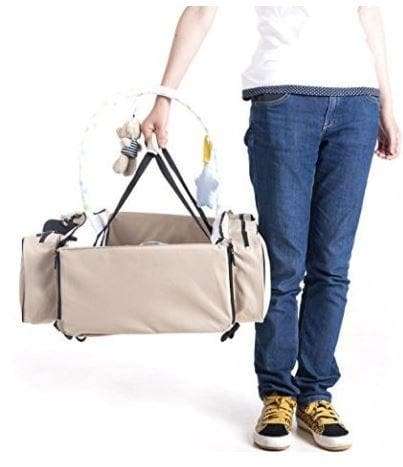 MULTI-FUNCTIONAL BABY DIAPER BAG-TRAVEL BED (Grey Only)+Stacking Ring