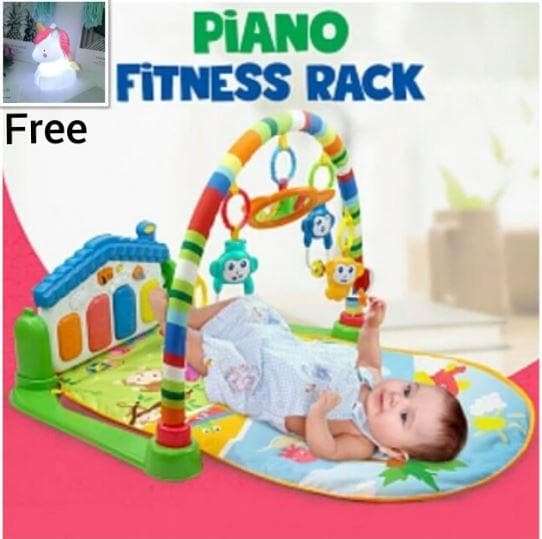 Multi-function Piano Fitness Rack + Unicorn LED Light!