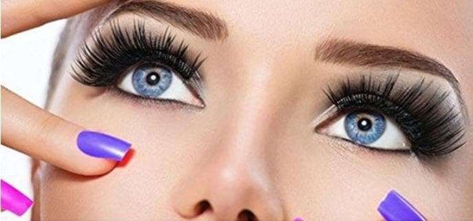 Magnetic Eyelashes, Reusable False Eyelash, 2Pairs (17) + Matte Nails 12pcs