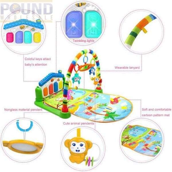 Multi-function Piano Fitness Rack + Unicorn LED Light!