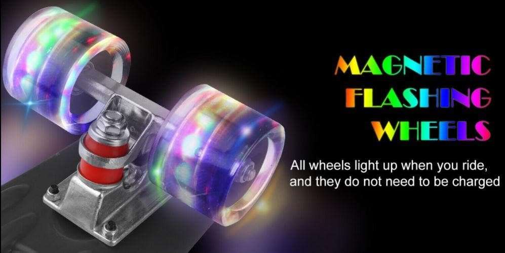 Skateboard (Penny) Colorful LED Light Up Wheels