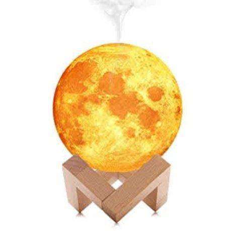 Full Moon Humidifier Lamp, LED Lunar Night Light 880ml